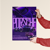 Porsche 911 GT3 RS – Retro Performance Poster